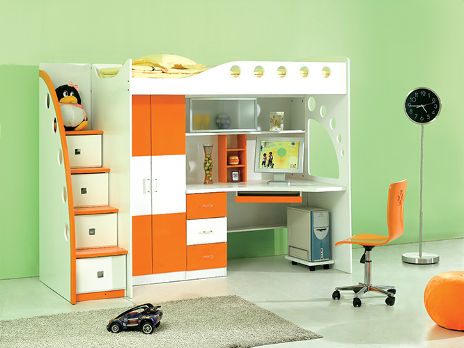 ELEGANT ORANGE N WHITE COMPREHENSIVE UNIT