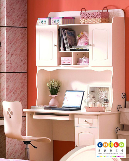 children's study table and cupboard set